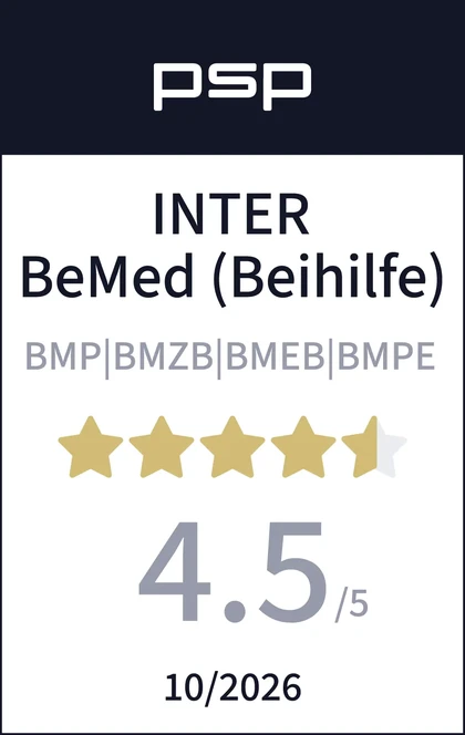 Original-Siegel psp für INTER BeMed Beihilfe: 4,5 von 5, Oktober 2026